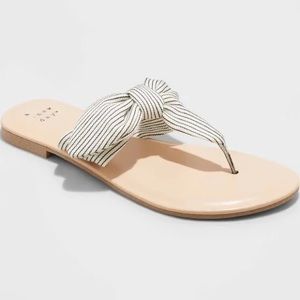 A New Day Womens Hannah Knotted Bow Flip Flop Sandals